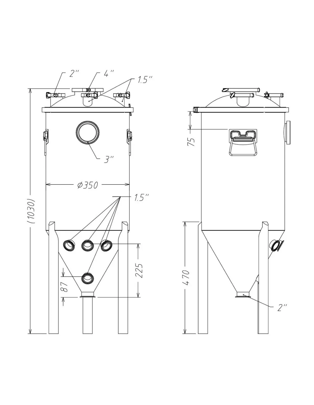 Cuve De Fermentation 55L En Inox - Conicus Pro 9 Cuve De Fermentation 55L En Inox - Conicus Pro – Image 9