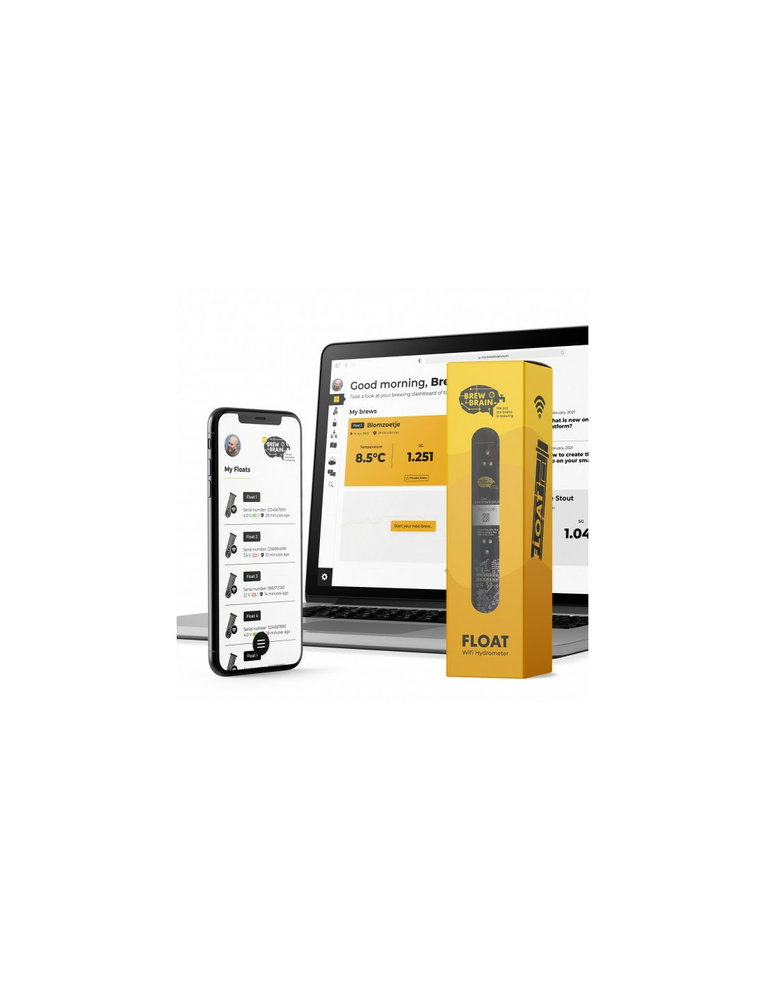 Densimètre Float + Température WIFI - Brewbrain 2 Densimètre Float + Température WIFI - Brewbrain – Image 2