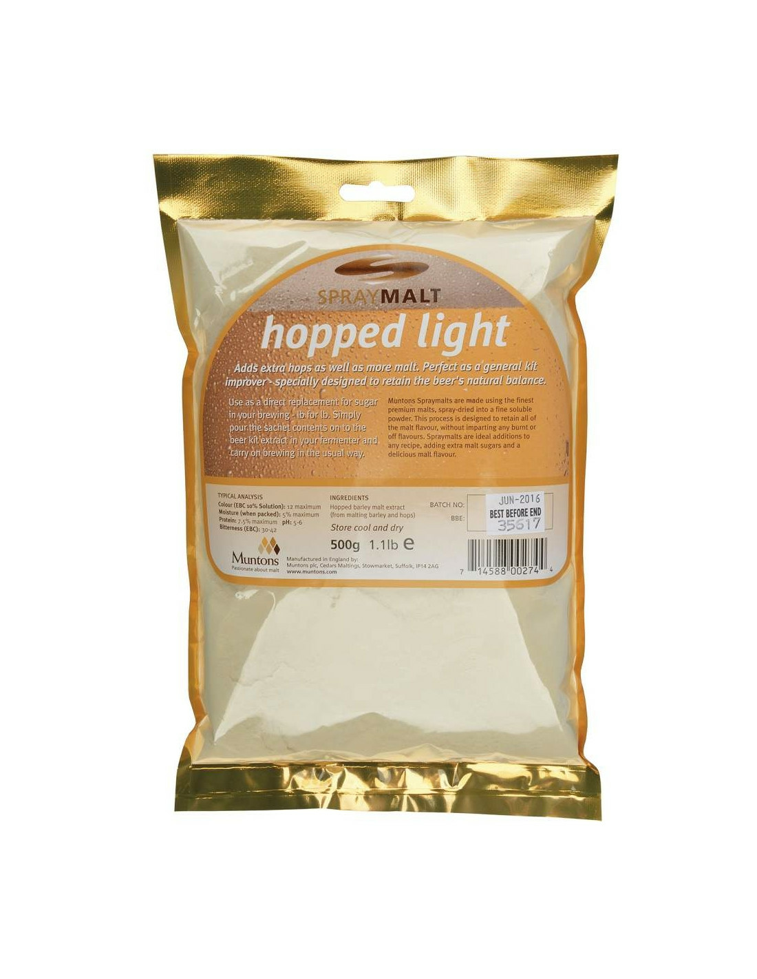 Extrait De Malt Poudre Muntons Houblonné Blond 500 G 1 Extrait De Malt Poudre Muntons Houblonné Blond 500 G