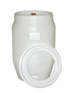 Tonneau 120l Plast.rond +robinet+barbot.